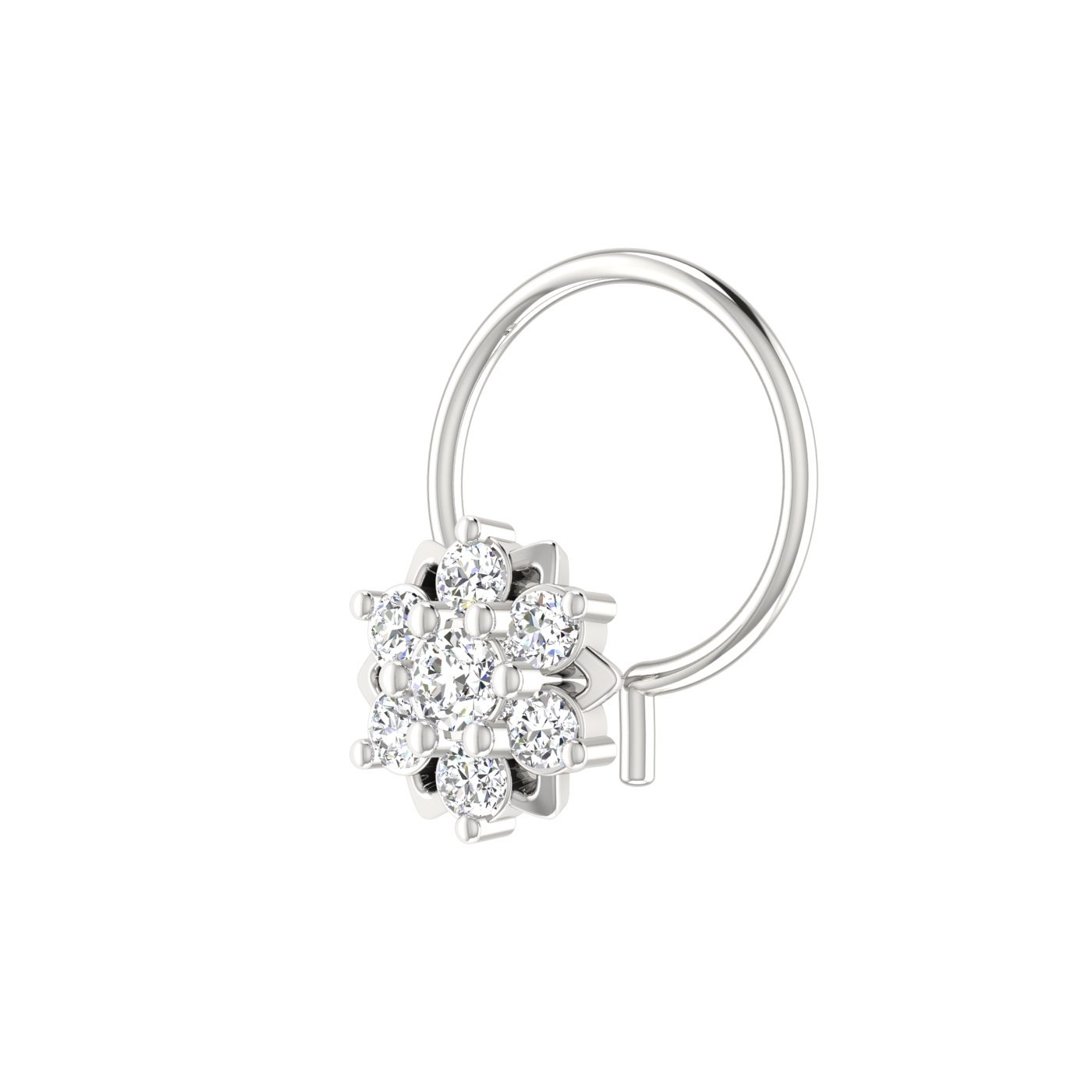 0.11 Carat Natural Diamond Nose Pin - HI Color, VS-SI Clarity.